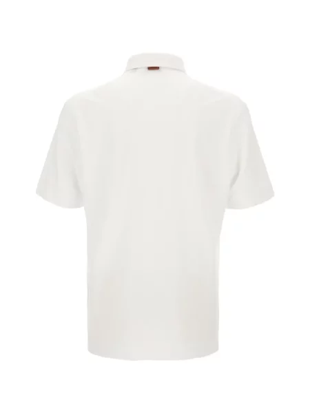 Tricou polo Zegna alb