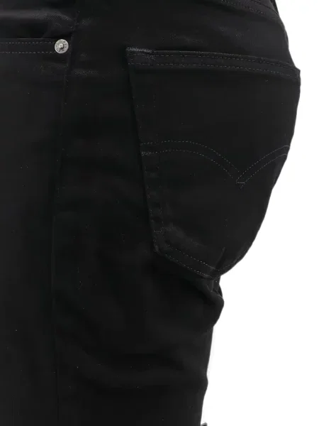 Blugi drepți Levi's® zdrențuiți negru