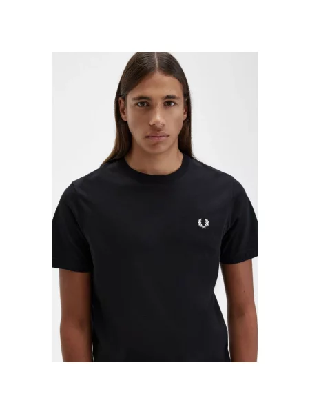 Fred Perry t-shirt Ringer T-Shirt z aplikacją czarny