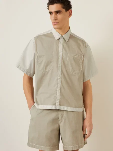 Košile S Krátkým Rukávem Comfort Fit / režná béžová
