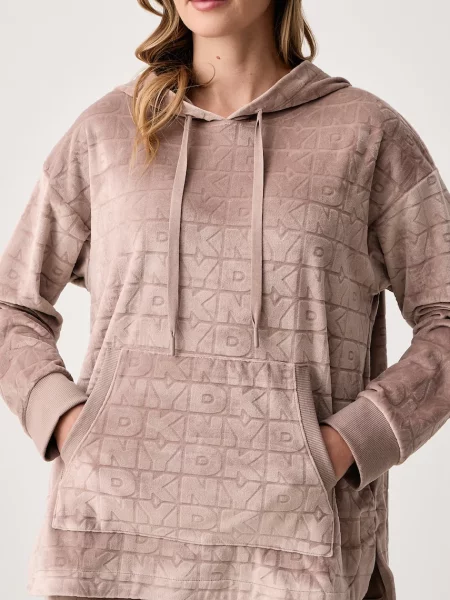 DKNY longue szett női velúr bézs