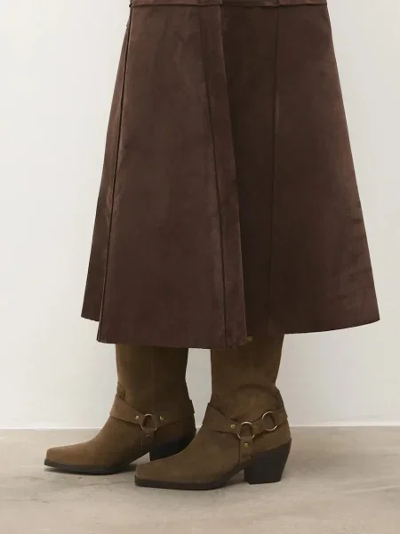Answear.LAB cizme de cowboy din piele intoarsa maro