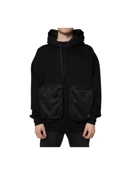 Bluza z kapturem Dolce And Gabbana z kapturem z logo czarna