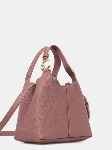 Coccinelle crossbody torbica usnjena roza