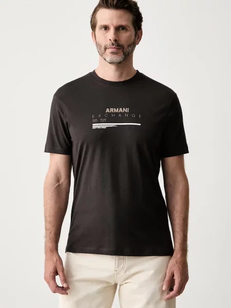 Armani Exchange tricou pentru bărbați din maro