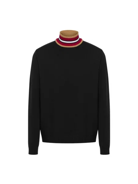 Sweter z golfem Moschino czarny