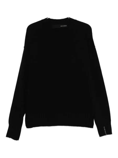 Пуловер Isabel Benenato с кръгло деколте черно