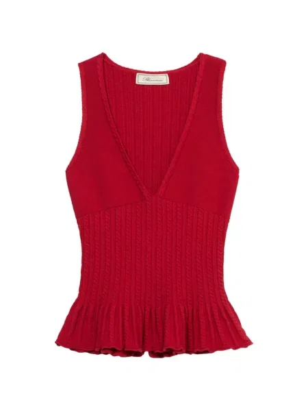 Top Blumarine tricotate roșu