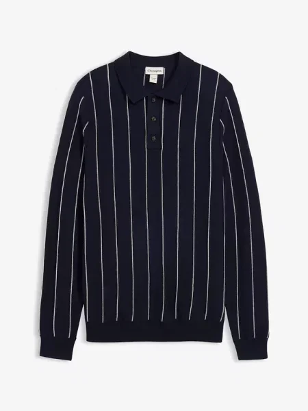 Sweter z cienkiej dzianiny regular fit niebieski