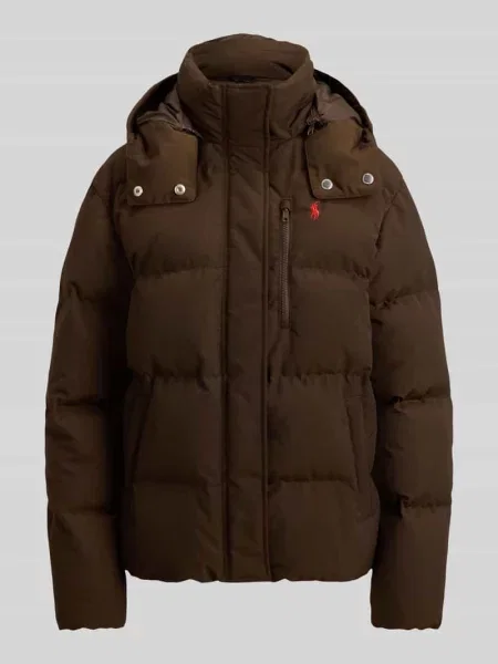 Kurtka pikowana o kroju regular fit z odpinanym kapturem Polo Ralph Lauren zielona