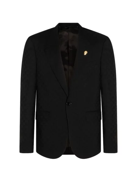 Vuneni jednoredni blejzer Gucci crna