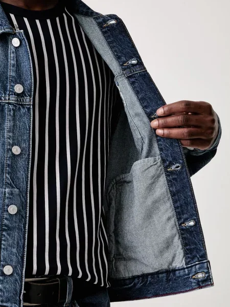 Tommy Jeans преходно яке мъжко от деним синьо