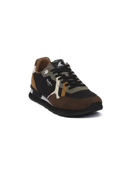 Pepe Jeans Sneakersy Brit Prints M hnedá