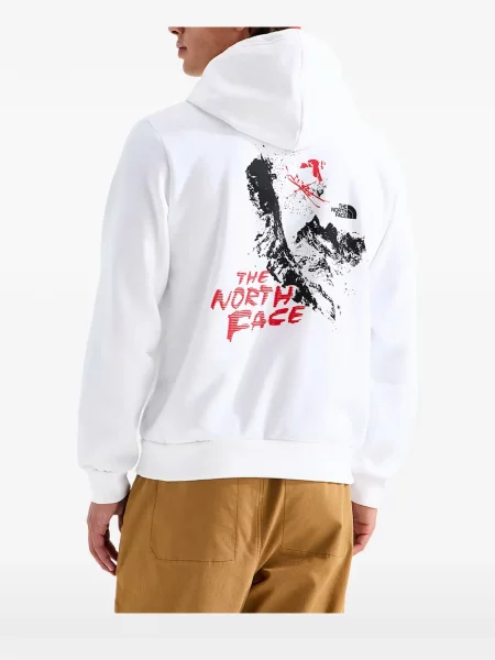 Hanorac cu glugă The North Face alb