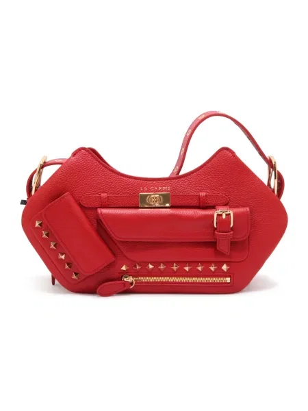 Torebka skórzana La Carrie skórzana czerwona