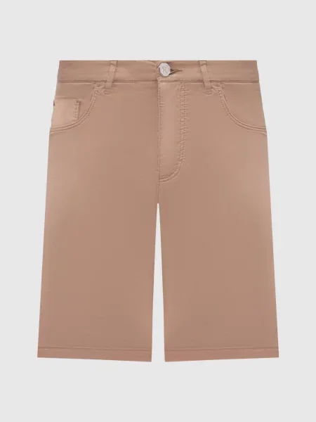 Шорты Stefano Ricci с вышивкой коричневые