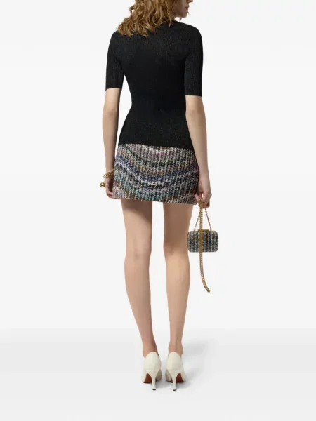 Fustă Missoni cu paiete tricotate negru