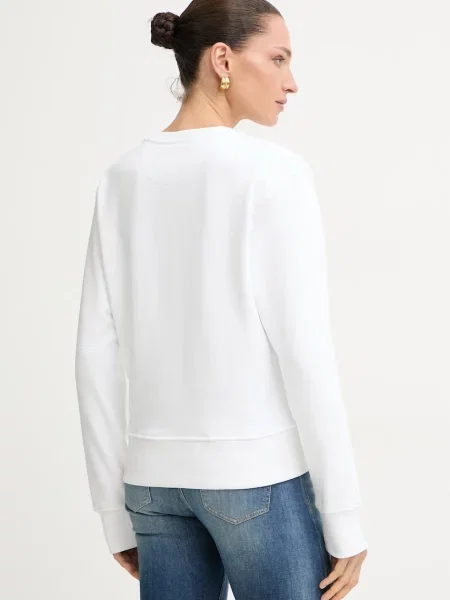 Guess bluza z bawełną biała