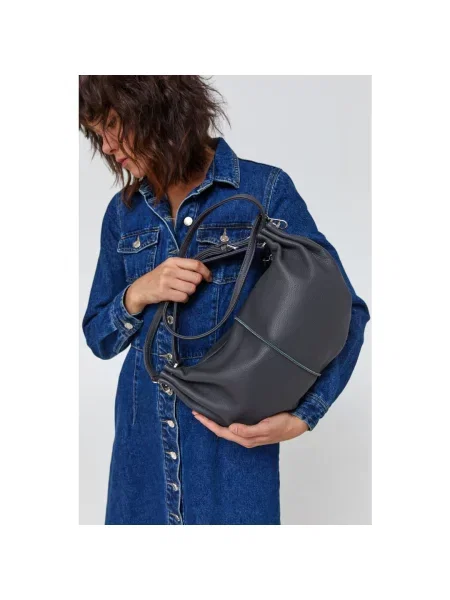 Сумка шкіряна Estro графітова сіра