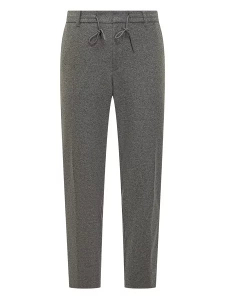 Pantaloni Boss de flanelă cu cordon gri