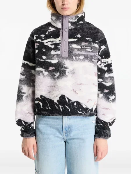 Decupat pulover Columbia cu imagine negru