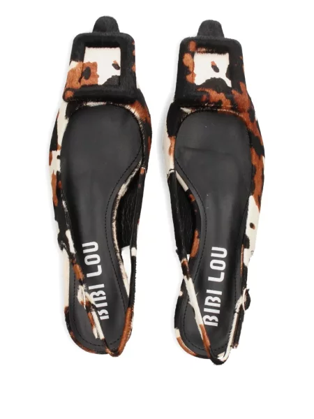 Pantofi cu toc Bibi Lou cu cataramă slingback alb