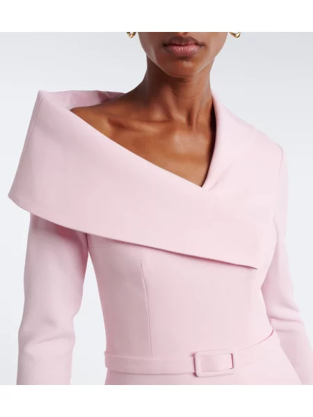 Rochie midi Safiyaa asimetrică roz