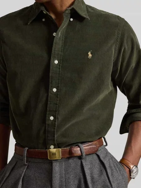 Koszula casualowa o kroju regular fit z czystej bawełny Polo Ralph Lauren zielona
