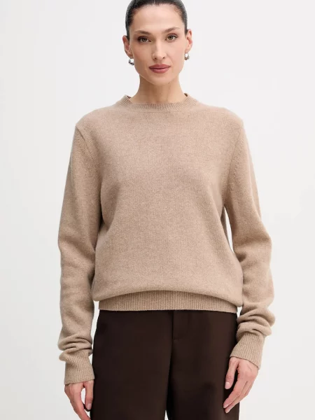 Вълнен пуловер La Mania MELLOW MELLOW бежово