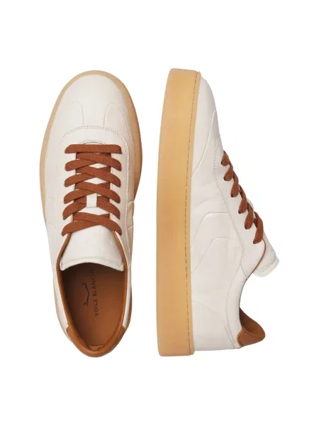 Sneakersy Voile Blanche skórzane białe