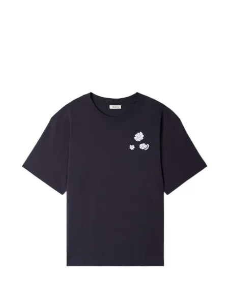 Tricou Sandro cu model floral cu imagine albastru