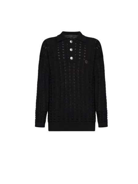 Sweter John Richmond wełniany czarny