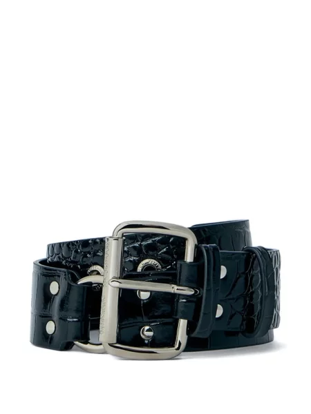 Curea Vivienne Westwood din piele cu cataramă negru