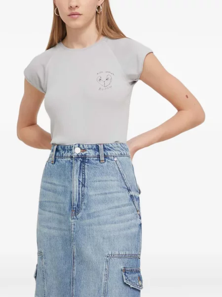 Tricou Desigual cu motiv cu inimi gri