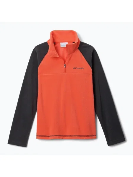 Детски суитшърт от полар Columbia Glacial Half Zip zing/shark червено