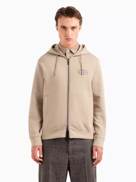 Кофта Emporio Armani бавовна/поліестер бежевий