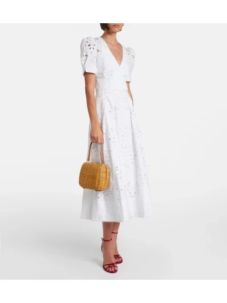 Rochie midi Rebecca Vallance cu broderie alb