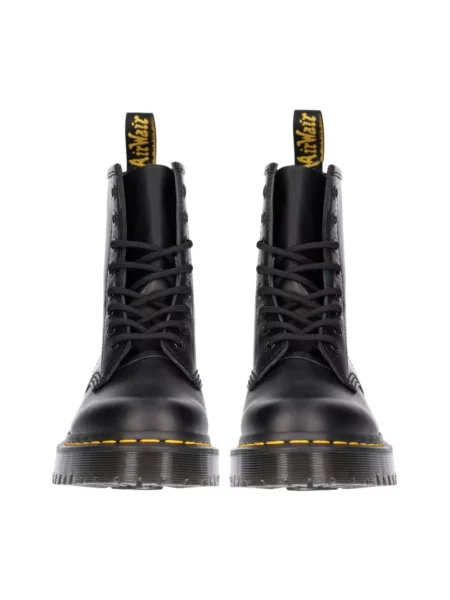 Botki Dr. Martens skórzane na platformie retro czarne
