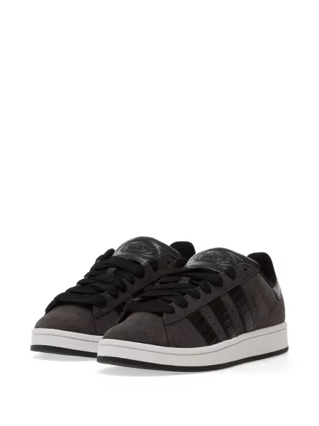 Lung hanorac Adidas cu dungi cu imagine negru