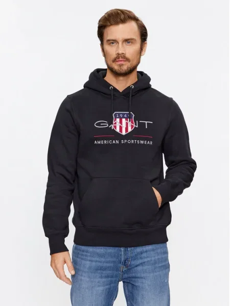Gant Суитшърт Archive Shield черен