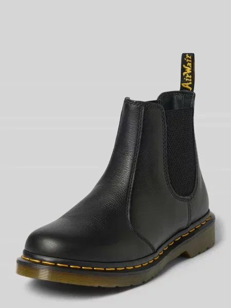 Buty chelsea z naturalna skóra z naszywka z logo Dr. Martens czarne