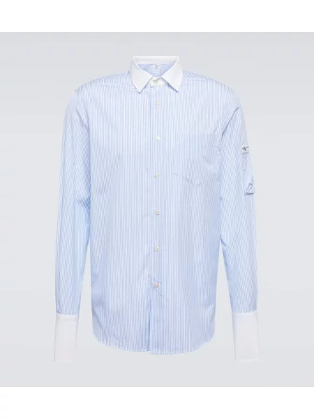 Cămașă Winnie New York cu dungi din poplin albastru