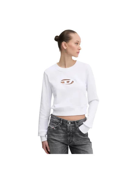 Diesel bluza F-SLIMMY-OD SWEAT-SHIRT z aplikacją biały