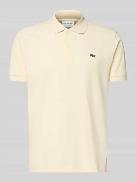 Koszulka polo Regular Fit z czystej bawełny Lacoste beżowa
