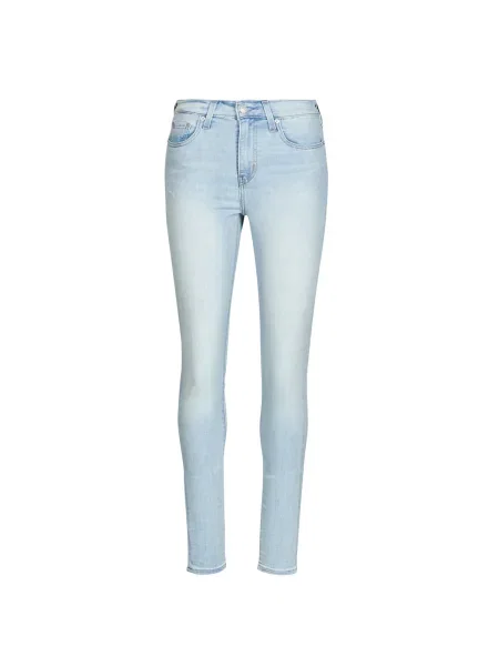 Skinny fit džínsy Levi's 721 s vysokým pásom modrá