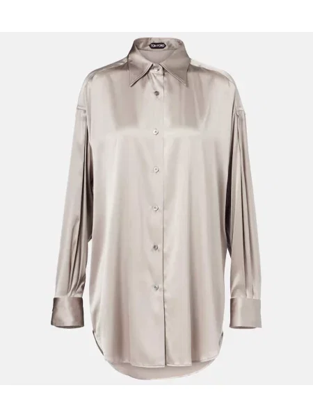 Satynowy top Tom Ford szary
