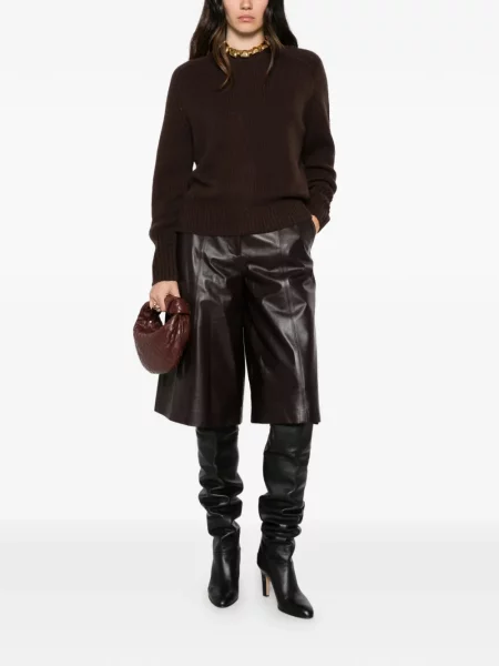 Decupat pantaloni Joseph din piele maro