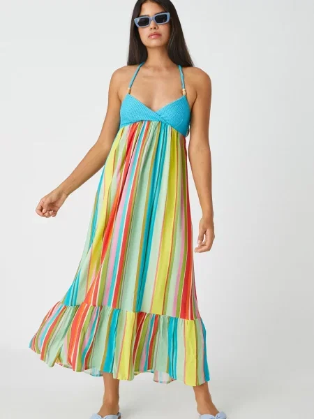 Rochie Koton cu dungi albastru