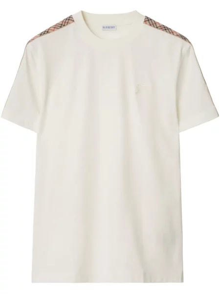Tricou Burberry în carouri alb