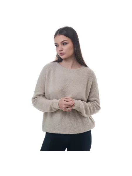 Sweter Estro z alpaki beżowy
